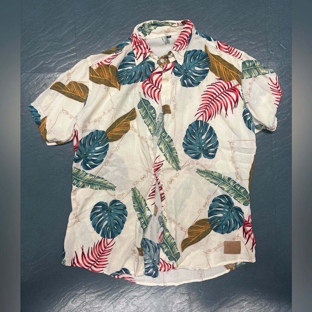 Flower Printed Button Down Shirt (M)